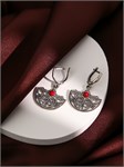 Серьги из серебра с кораллом 2460