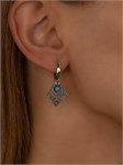 Серьги из серебра с бирюзой 2959
