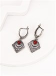 Серьги из серебра с сердоликом 2960