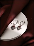 Серьги из серебра с сердоликом 2960