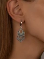 Серьги из серебра с филигранью 3097