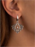 Серьги из серебра с филигранью 3098