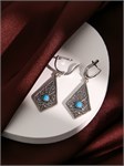 Серьги из серебра с бирюзой 3119