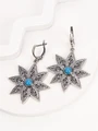 Серьги из серебра с бирюзой 3120
