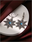 Серьги из серебра с бирюзой 3120
