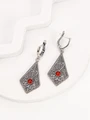 Серьги из серебра с сердоликом 3122
