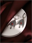 Серьги из серебра  с сердоликом 3123