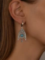 Серьги из серебра с бирюзой 3124