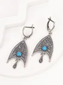 Серьги из серебра с бирюзой 3124