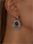 Серьги из серебра с сердоликом 3125