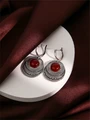 Серьги из серебра с сердоликом 3125