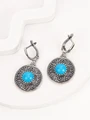 Серьги из серебра с бирюзой 3126