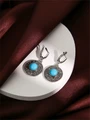 Серьги из серебра с бирюзой 3126