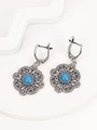 Серьги из серебра с бирюзой 3127