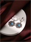 Серьги из серебра с бирюзой 3127