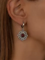 Серьги из серебра с сердоликом 3128