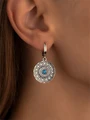 Серьги из серебра с бирюзой 3129