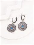 Серьги из серебра с бирюзой 3129