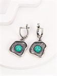 Серьги из серебра с бирюзой 3130