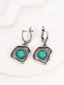 Серьги из серебра с бирюзой 3130