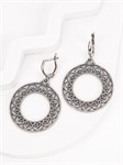 Серьги из серебра с филигранью 3160