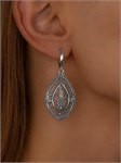 Серьги из серебра с филигранью 3163