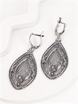 Серьги из серебра с филигранью 3163
