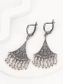 Серьги из серебра с филигранью 3169