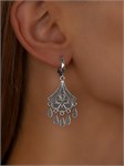 Серьги из серебра с филигранью 3170
