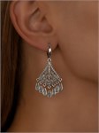 Серьги из серебра с филигранью 3171