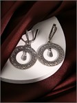 Серьги из серебра с филигранью 3173