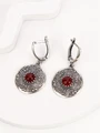 Серьги из серебра с сердоликом 2353