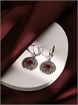 Серьги из серебра с сердоликом 2353
