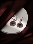 Серьги из серебра с сердоликом 2353