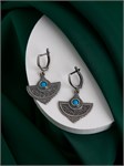 Серьги из серебра с бирюзой 2788