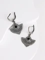 Серьги из серебра с агатом 2789