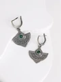 Серьги из серебра с хризопразом 2790