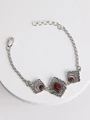 Браслет из серебра с сердоликом 2951