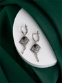 Серьги из серебра с агатом 3239