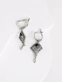 Серьги из серебра с агатом 3239