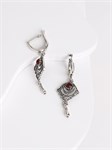 Серьги из серебра с сердоликом 3240