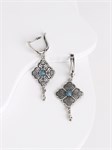 Серьги из серебра с бирюзой 3289