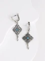 Серьги из серебра с бирюзой 3289