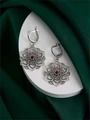 Серьги из серебра с сердоликом 3294