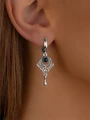 Серьги из серебра с агатом 3239