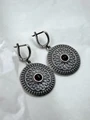 Серьги из серебра с сердоликом в этно стиле 1064