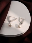 Серьги из серебра с барочным жемчугом 3245