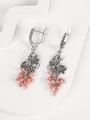 Серьги из серебра с кораллом 3247