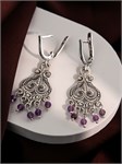 Серьги из серебра с аметистом 3251
