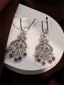 Серьги из серебра с аметистом 3251